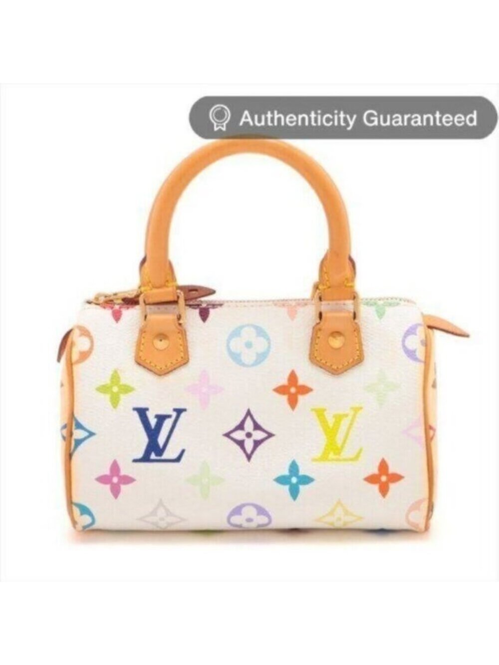 Louis Vuitton Mini Nano Speedy Monogram Multicolor Sac Bag HL White